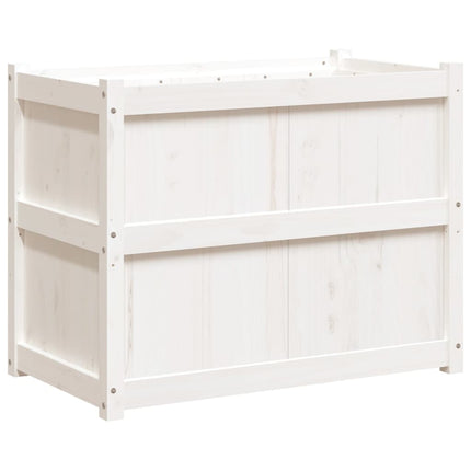 plantekasse 90x50x70 cm massivt fyrretræ hvid