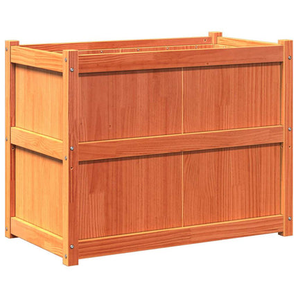 plantekasse 90x50x70 cm massivt fyrretræ gyldenbrun