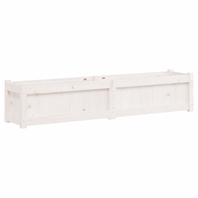 plantekasse 150x31x31 cm massivt fyrretræ hvid
