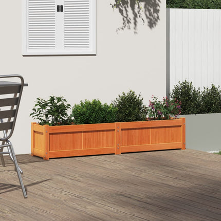 plantekasse 150x31x31 cm massivt fyrretræ gyldenbrun