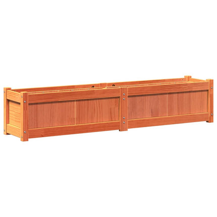 plantekasse 150x31x31 cm massivt fyrretræ gyldenbrun