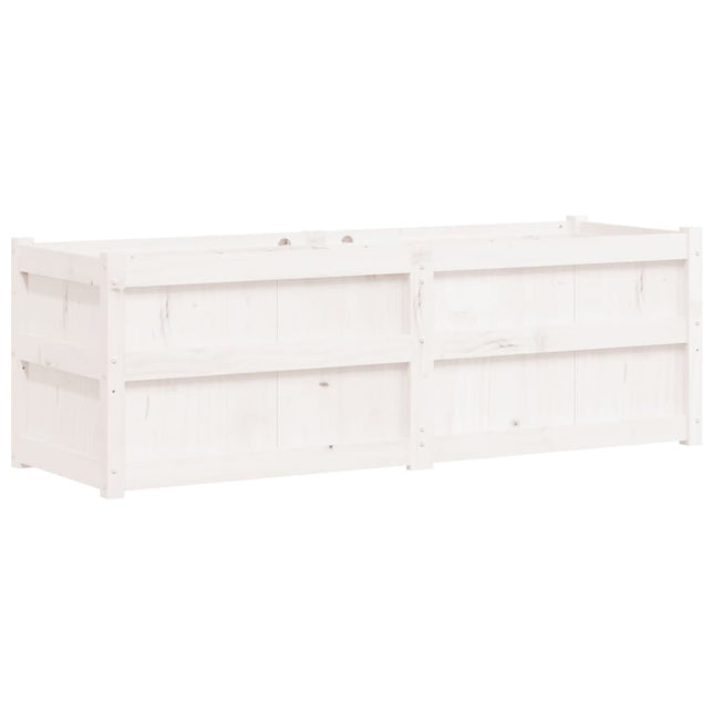 plantekasse 150x50x50 cm massivt fyrretræ hvid