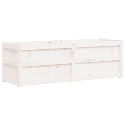 plantekasse 150x50x50 cm massivt fyrretræ hvid