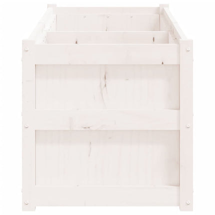 plantekasse 150x50x50 cm massivt fyrretræ hvid