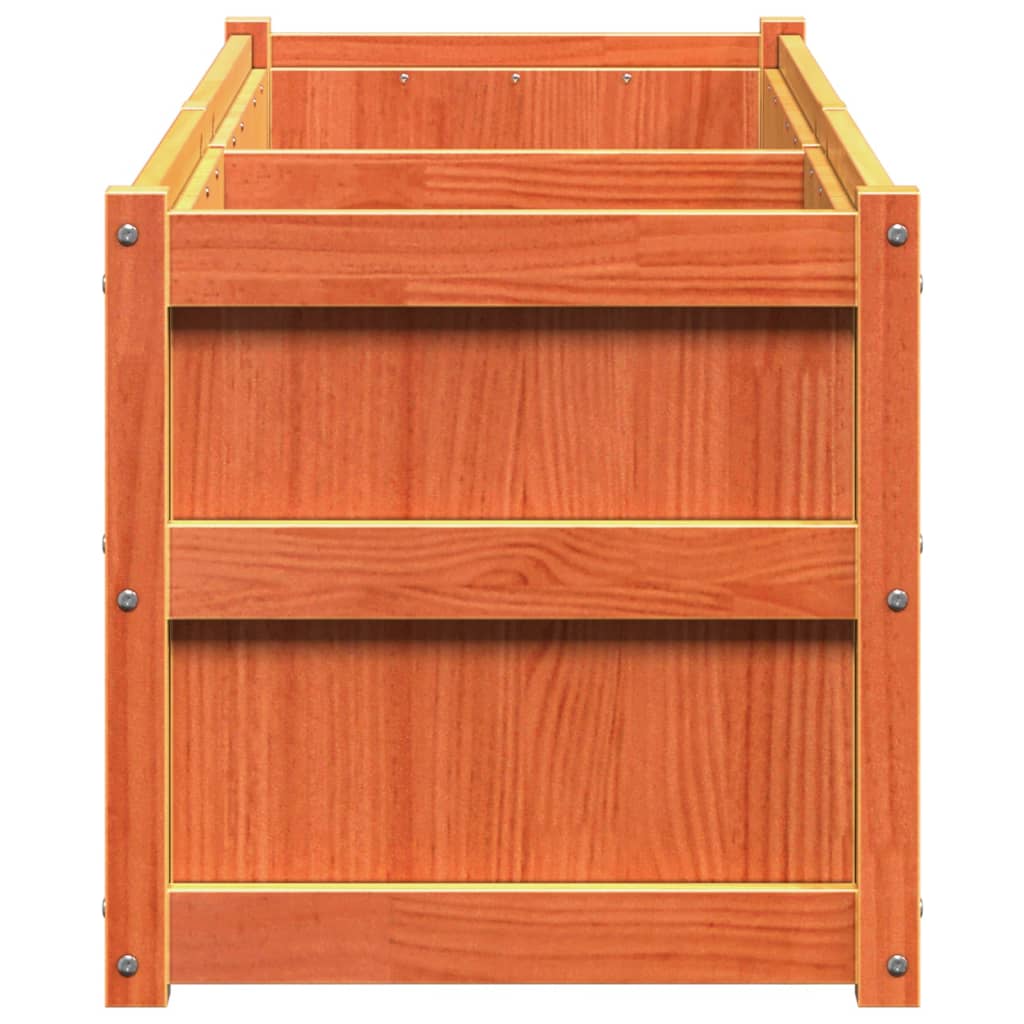 plantekasse 150x50x50 cm massivt fyrretræ gyldenbrun