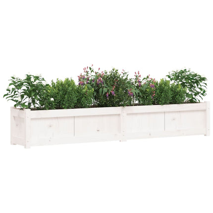 plantekasse 180x31x31 cm massivt fyrretræ hvid