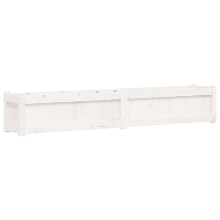 plantekasse 180x31x31 cm massivt fyrretræ hvid