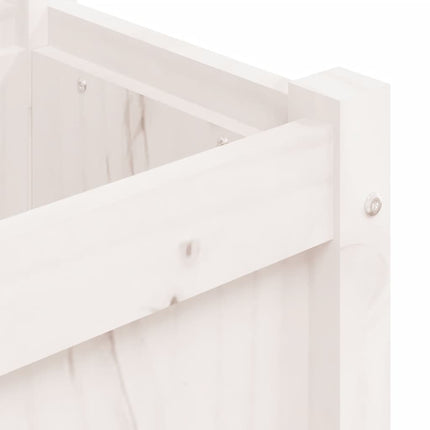 plantekasse 180x31x31 cm massivt fyrretræ hvid