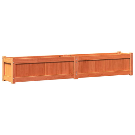 plantekasse 180x31x31 cm massivt fyrretræ gyldenbrun