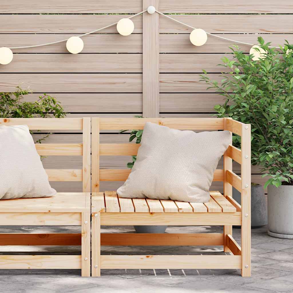 hjørnemodul til havesofa 70x70x76 cm massivt fyrretræ