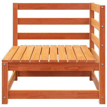 hjørnemodul til havesofa 70x70x67 cm massivt fyrretræ brun