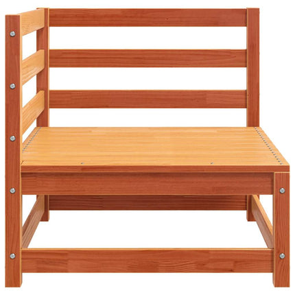 hjørnemodul til havesofa 70x70x67 cm massivt fyrretræ brun