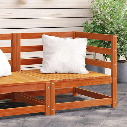 hjørnemodul til havesofa 70x70x67 cm massivt fyrretræ brun