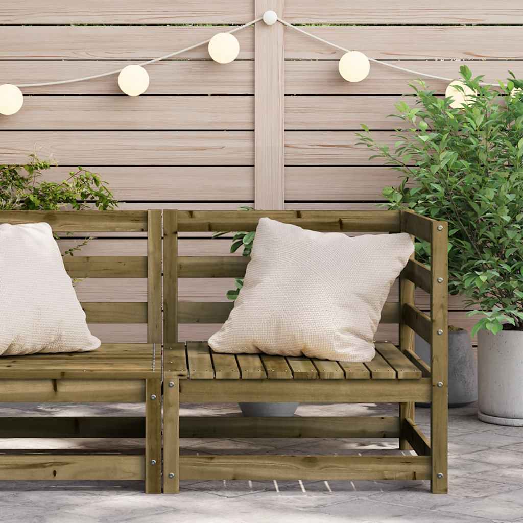 hjørnemodul til havesofa 70x70x67 cm imprægneret fyrretræ