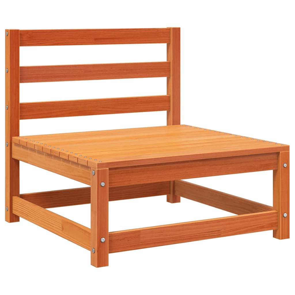 hjørnemoduler u. armlæn 3 stk 70x70x67 cm massivt træ brun