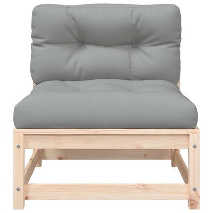sofa med hynder og fodskammel uden armlæn