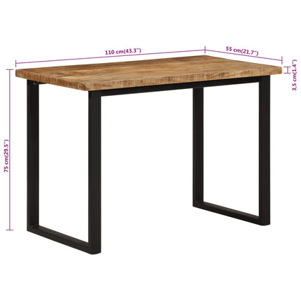 spisebord 110x55x75 cm massivt mangotræ