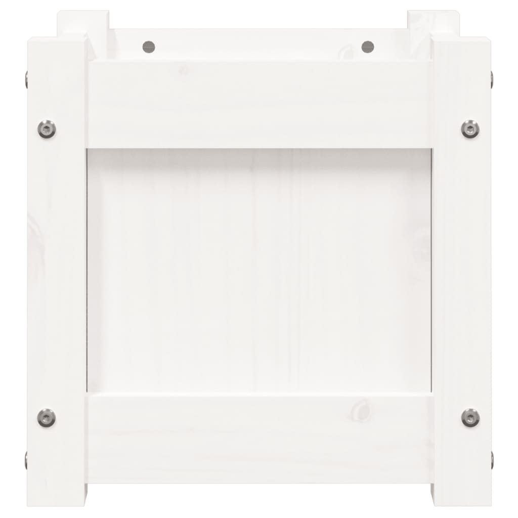 plantekasse 31x31x31 cm massivt fyrretræ hvid