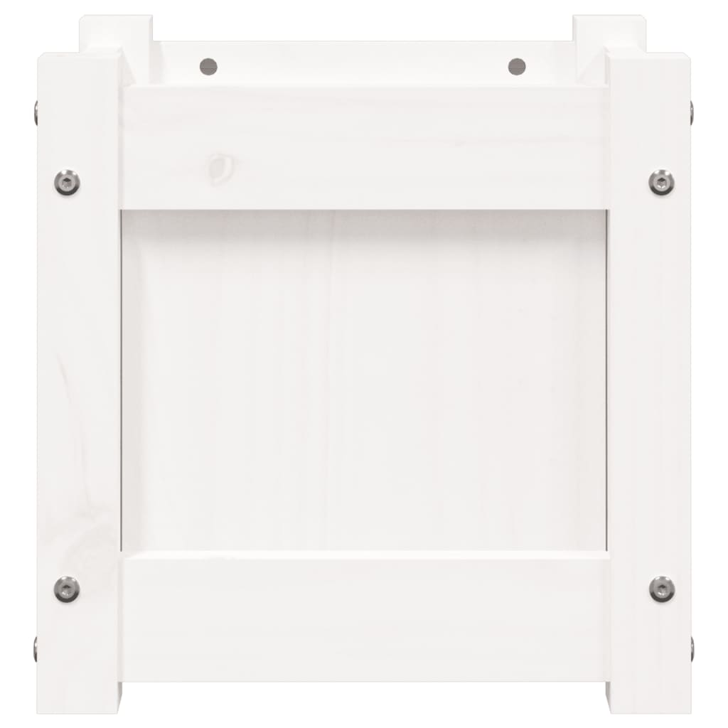plantekasse 31x31x31 cm massivt fyrretræ hvid