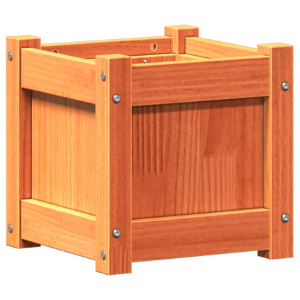 plantekasse 31x31x31 cm massivt fyrretræ gyldenbrun