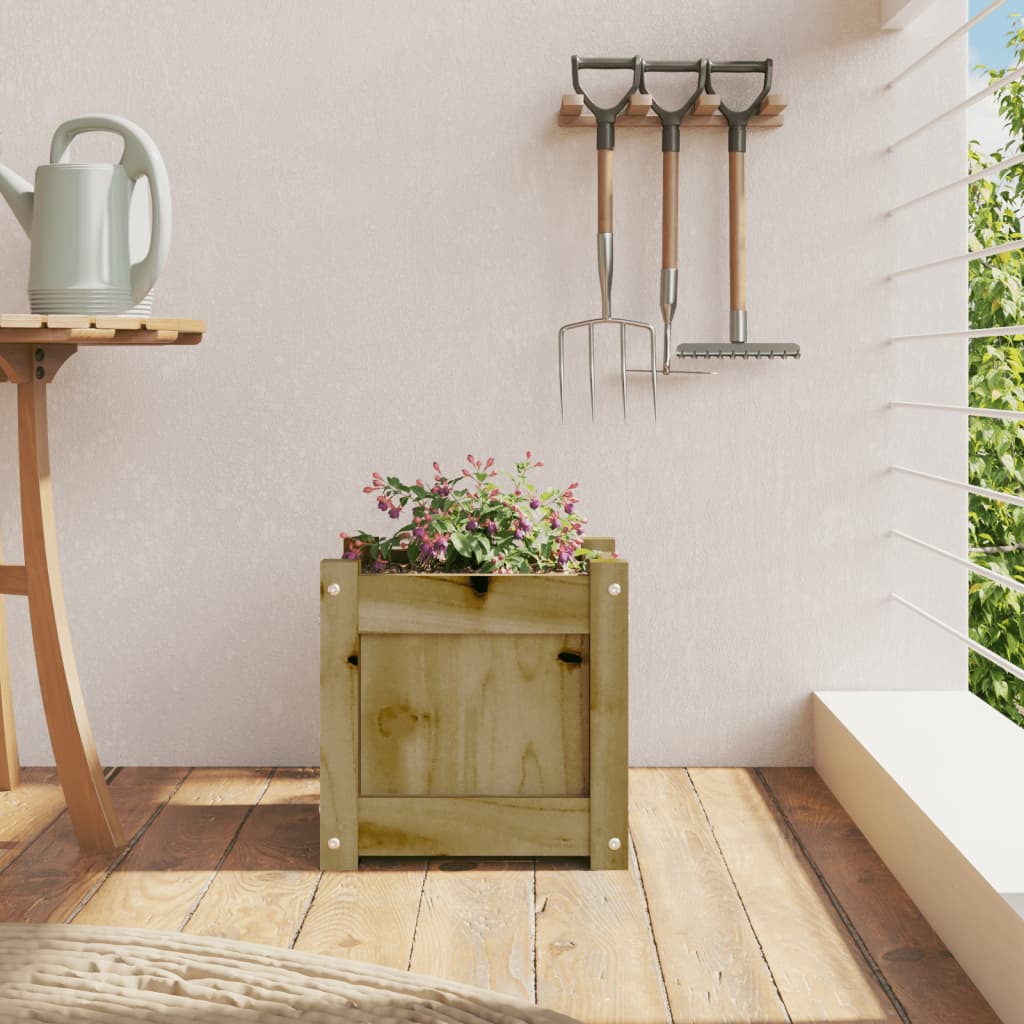 plantekasse 31x31x31 cm imprægneret fyrretræ