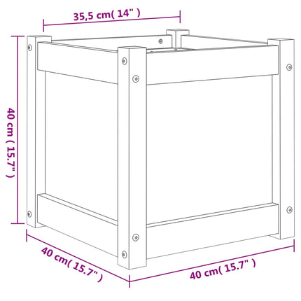 plantekasse 40x40x40 cm massivt fyrretræ