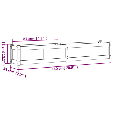 plantekasse 180x31x31 cm massivt douglasgran