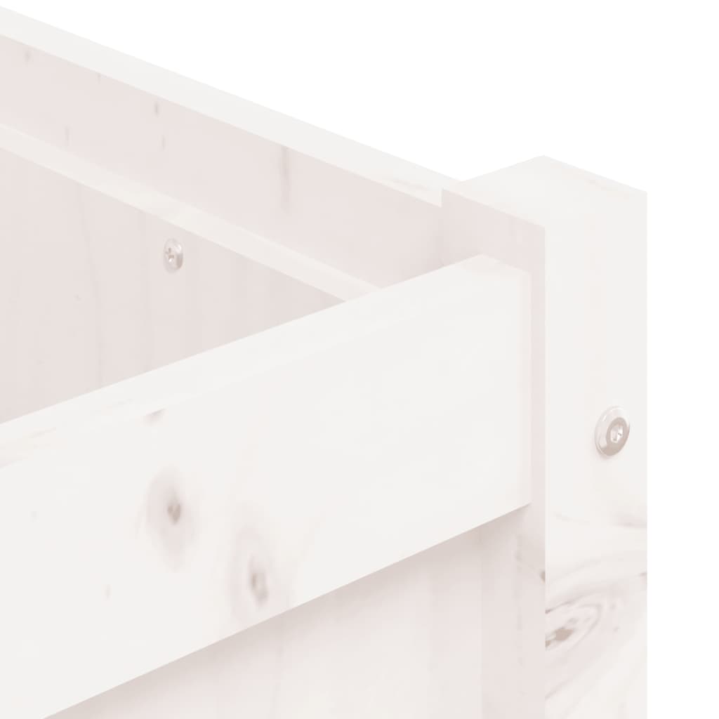 plantekasse 180x50x50 cm massivt fyrretræ hvid