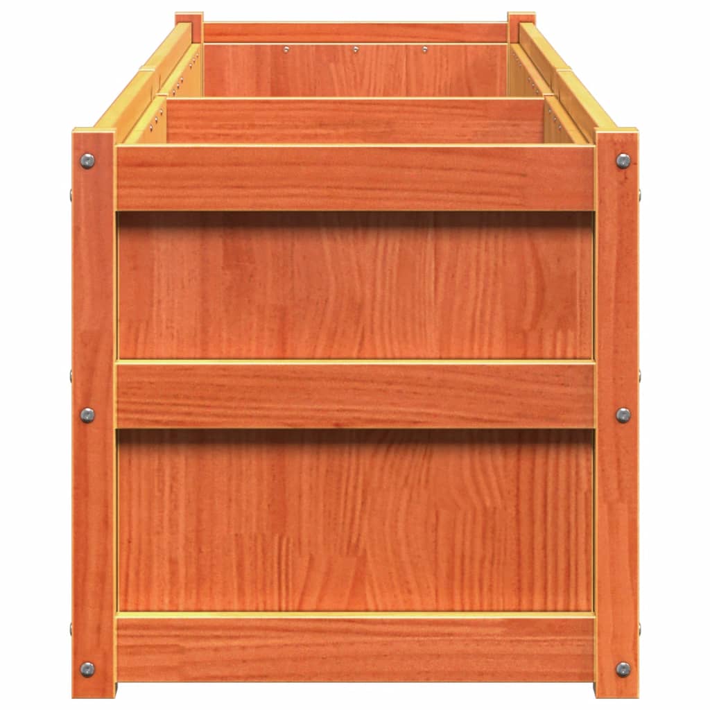 plantekasse 180x50x50 cm massivt fyrretræ gyldenbrun