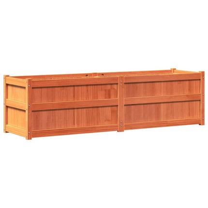 plantekasse 180x50x50 cm massivt fyrretræ gyldenbrun
