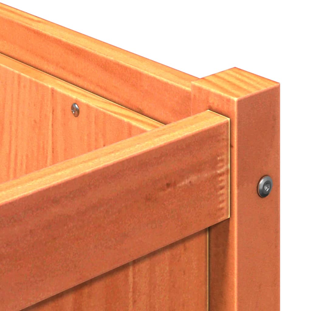 plantekasse 180x50x50 cm massivt fyrretræ gyldenbrun