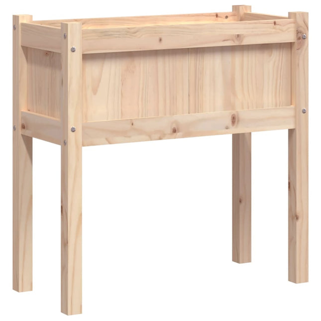 plantekasse med ben 70x31x70 cm massivt fyrretræ