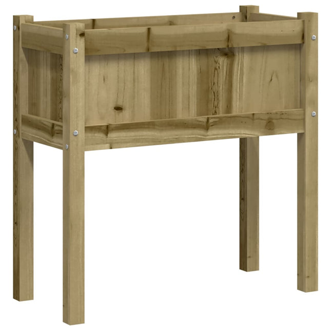 plantekasse med ben 70x31x70 cm imprægneret fyrretræ