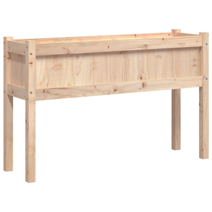 plantekasse med ben 110x31x70 cm massivt fyrretræ
