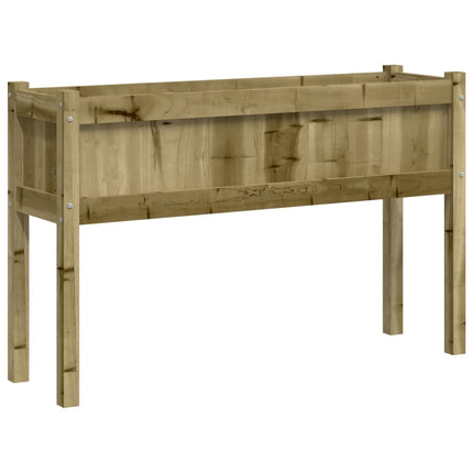 plantekasse med ben 110x31x70 cm imprægneret fyrretræ