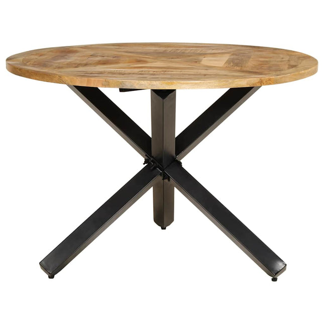 spisebord Ø110x75 cm massivt ru mangotræ