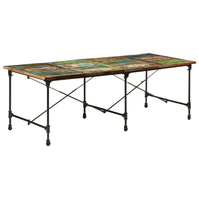 spisebord 220x90x77 cm massivt genbrugstræ