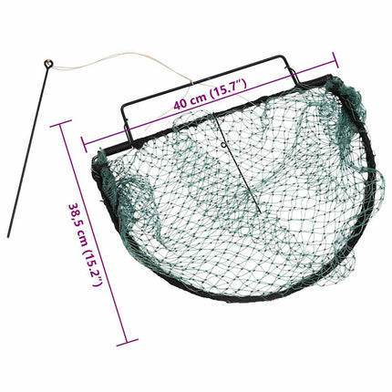 fuglenet 40 cm stål grøn