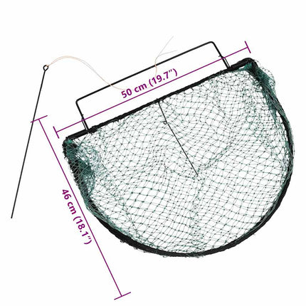 fuglenet 50 cm stål grøn
