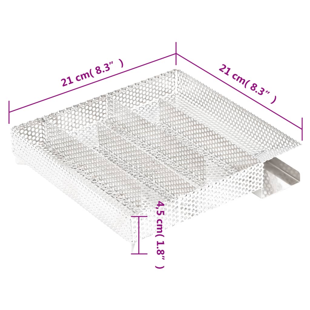 koldrøgsgenerator 21 cm med 5 rum rustfrit stål