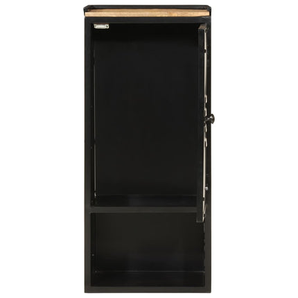 badeværelsesskab 40x27x90 cm jern og massivt mangotræ