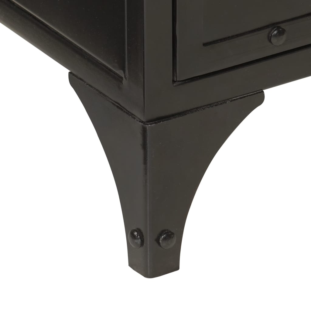 badeværelsesskab 40x27x90 cm jern og massivt mangotræ