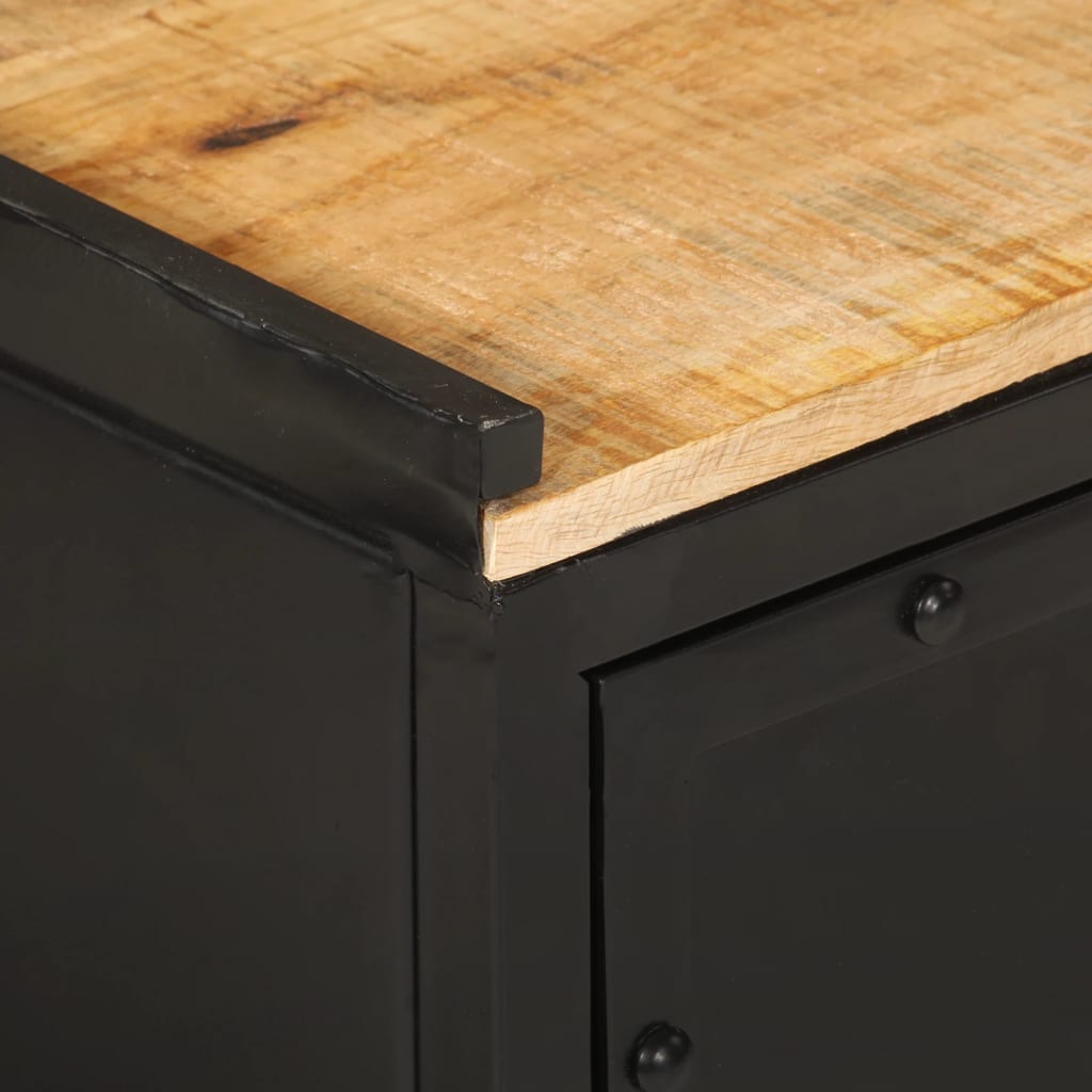 badeværelsesskab 40x30x50 cm jern og massivt mangotræ