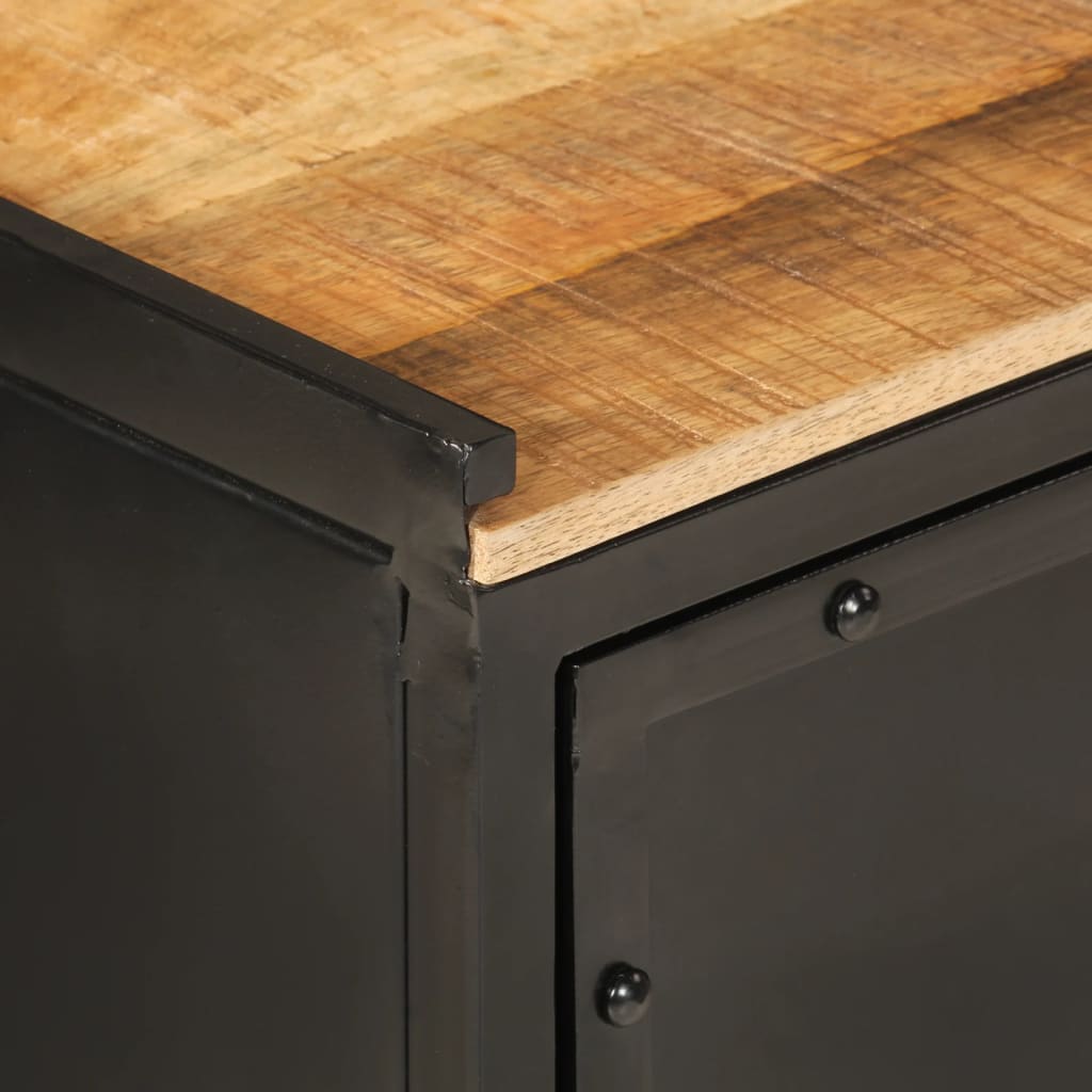 badeværelsesskab 40x30x60 cm jern og massivt mangotræ