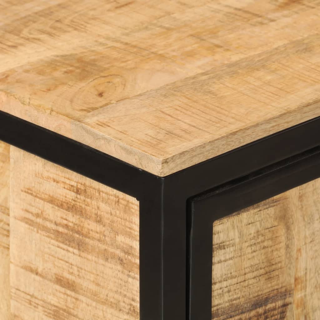 badeværelsesskab 40x27x90 cm massivt mangotræ og jern