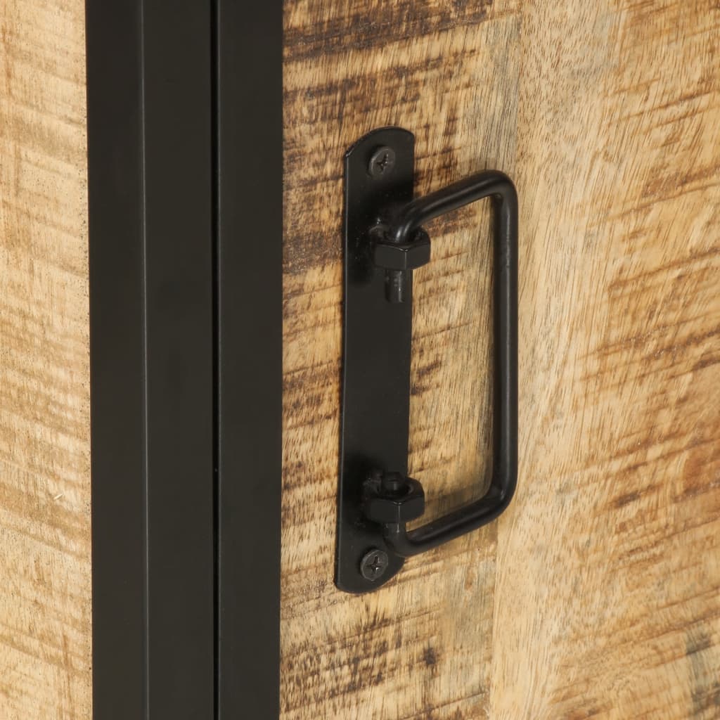 badeværelsesskab 40x27x90 cm massivt mangotræ og jern