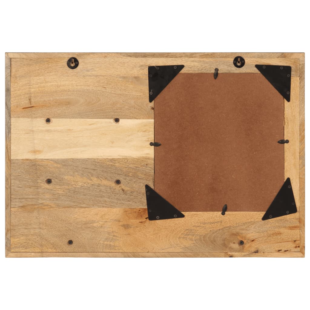 spejl med hylder 80x8x55 cm glas og massivt mangotræ