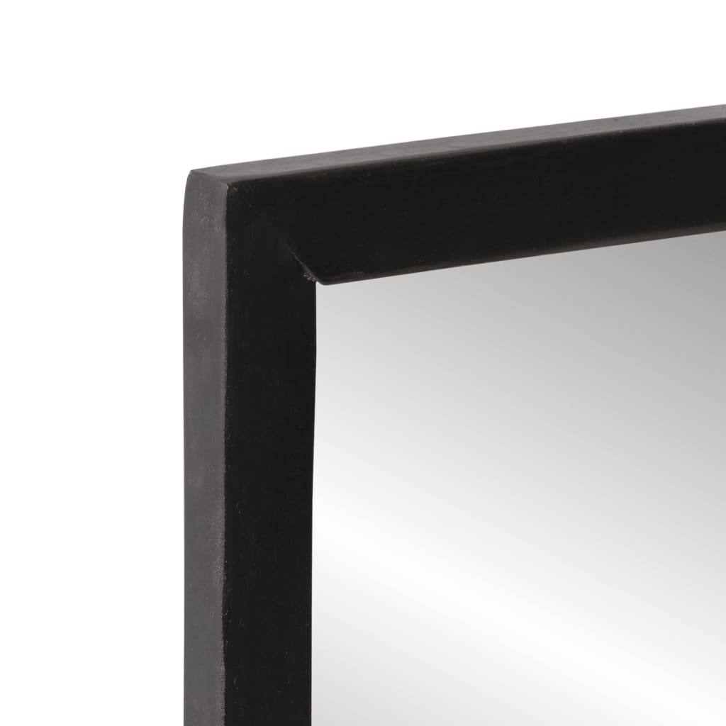 spejl med hylde 80x8x55 cm glas og massivt mangotræ