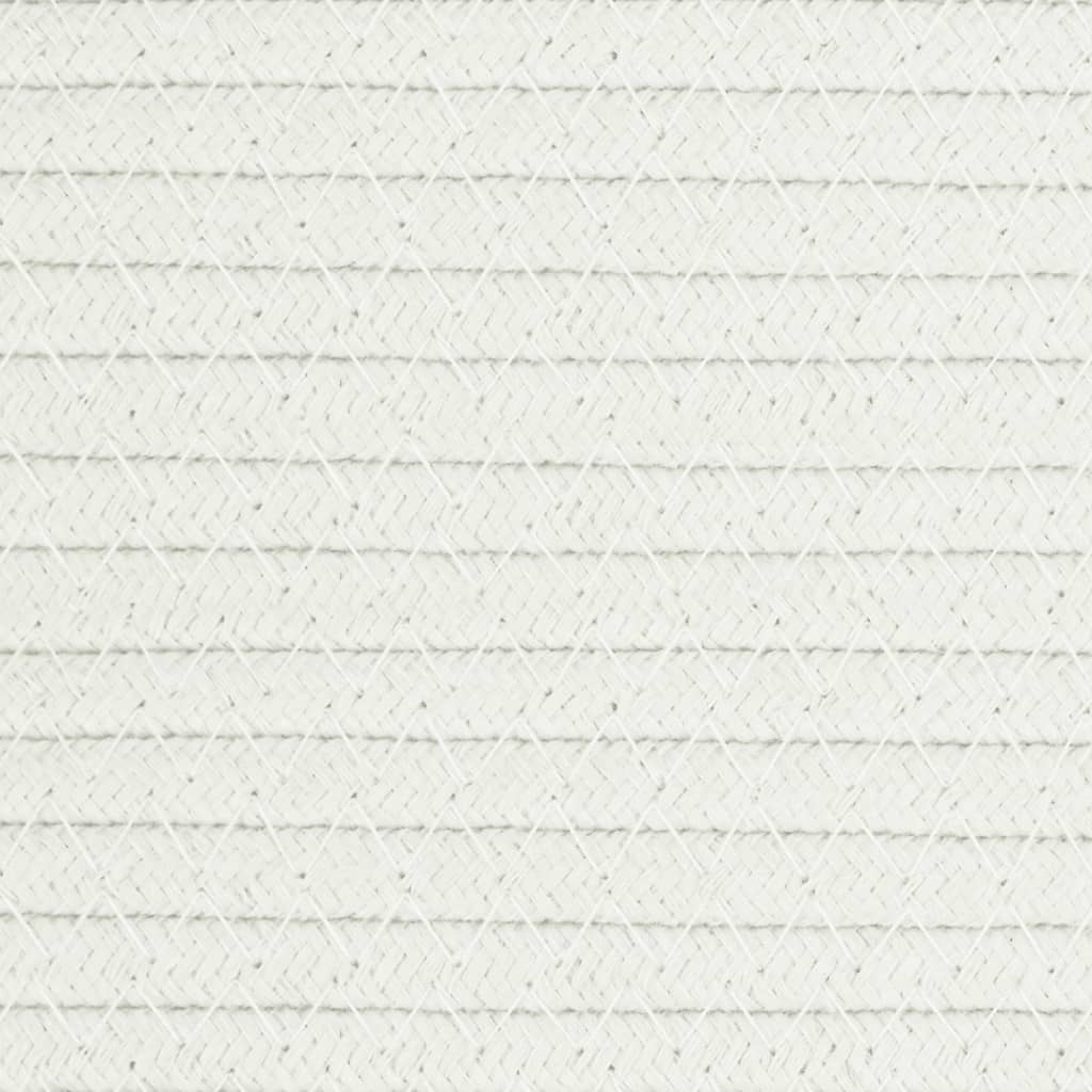 opbevaringskurve 2 stk. Ø24x18 cm bomuld beige og hvid
