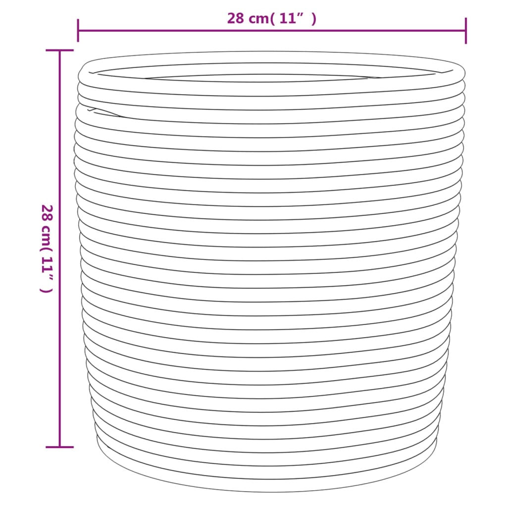 opbevaringskurve 2 stk. Ø28x28 cm bomuld grå og hvid